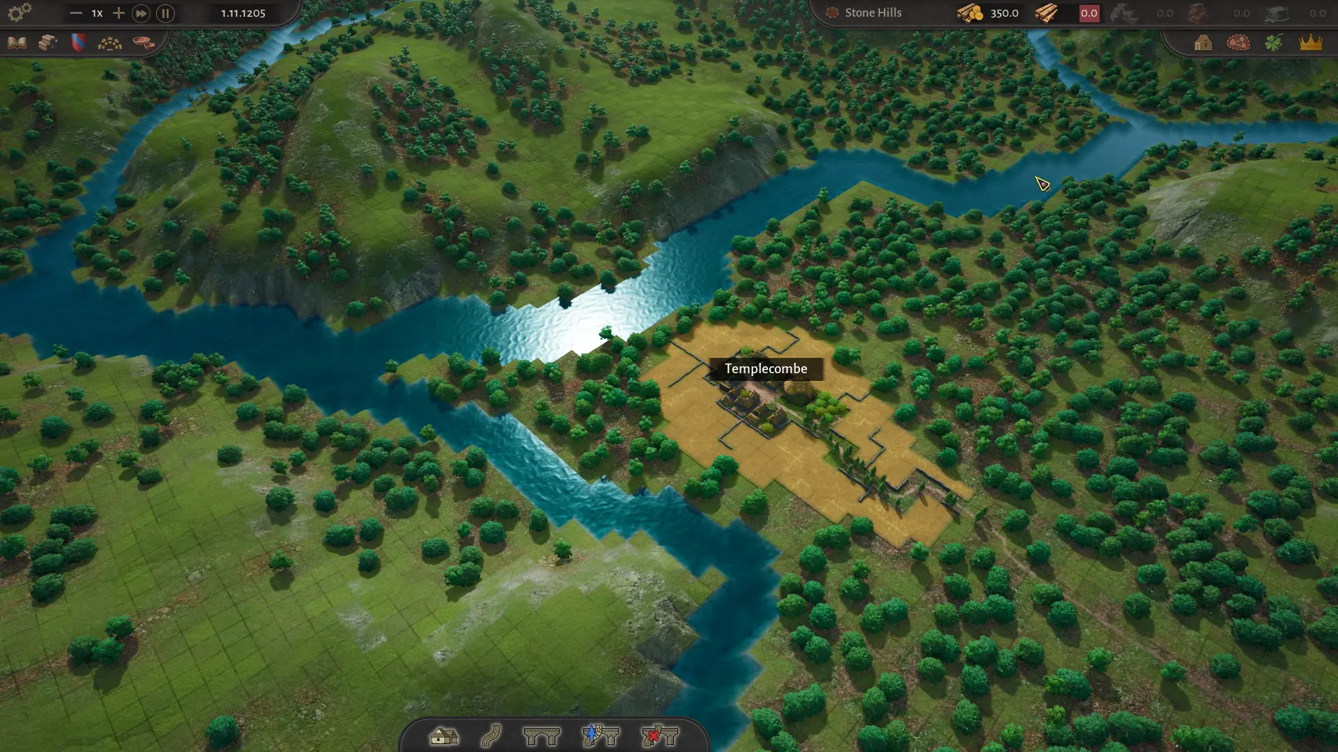 A new settlement being placed beside a river in County of Fortune